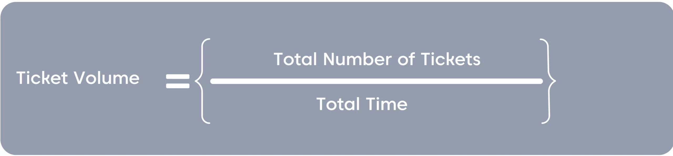 Ticket Volume Formula