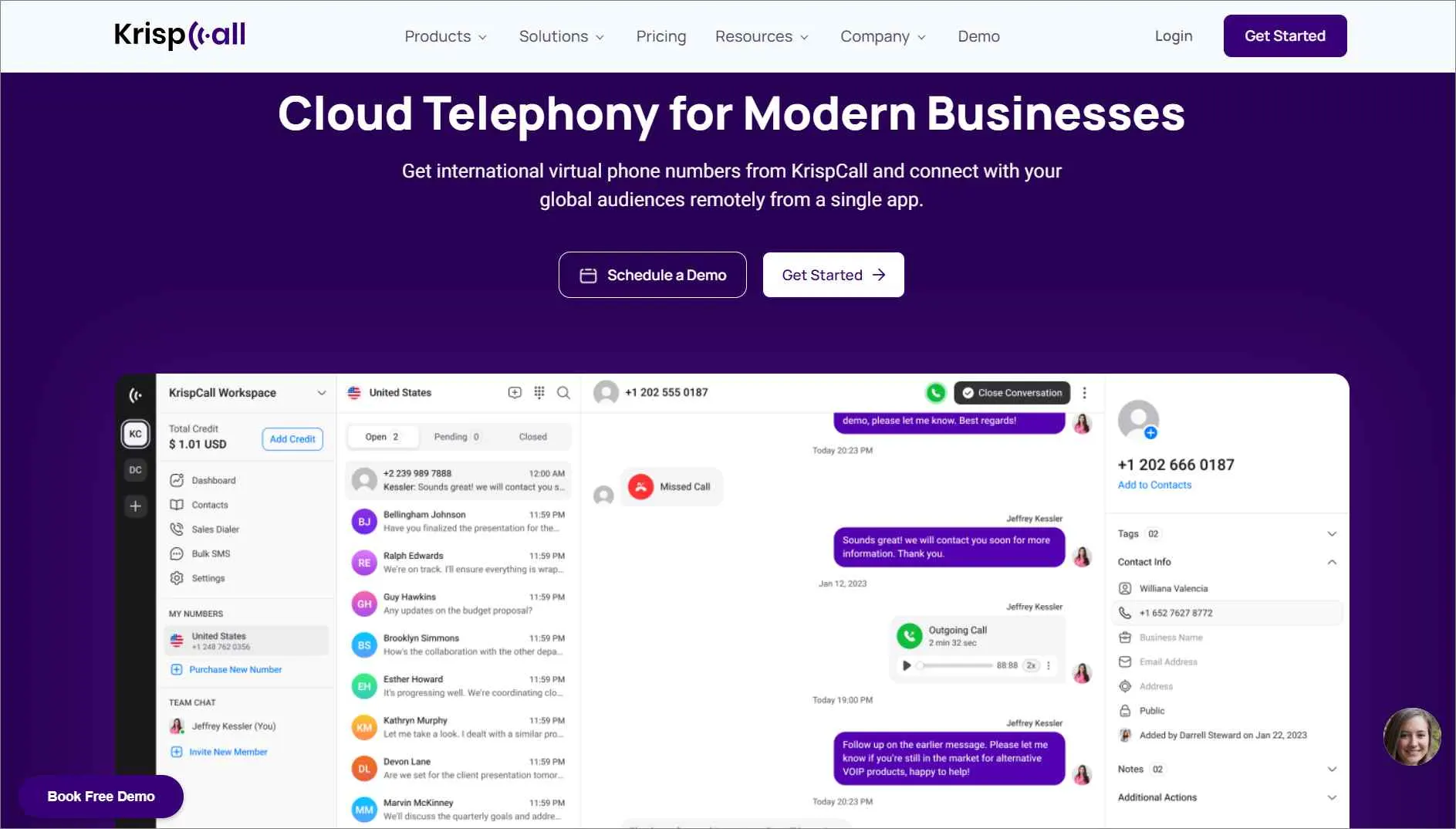 KrispCall for modern telephony business