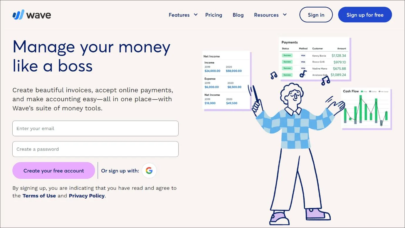 Wave for financial management
