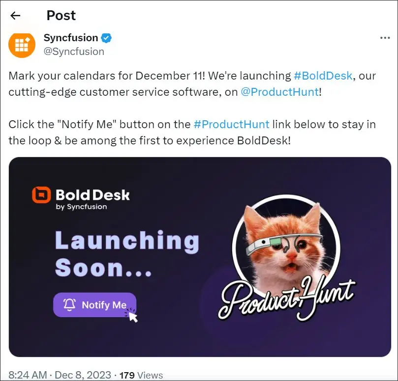 Product Hunt Launch Promotion on X