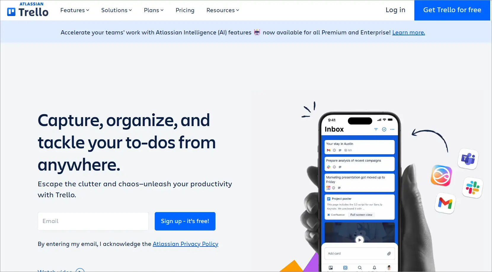 Capture, organize, and tackle your to-dos from anywhere.
