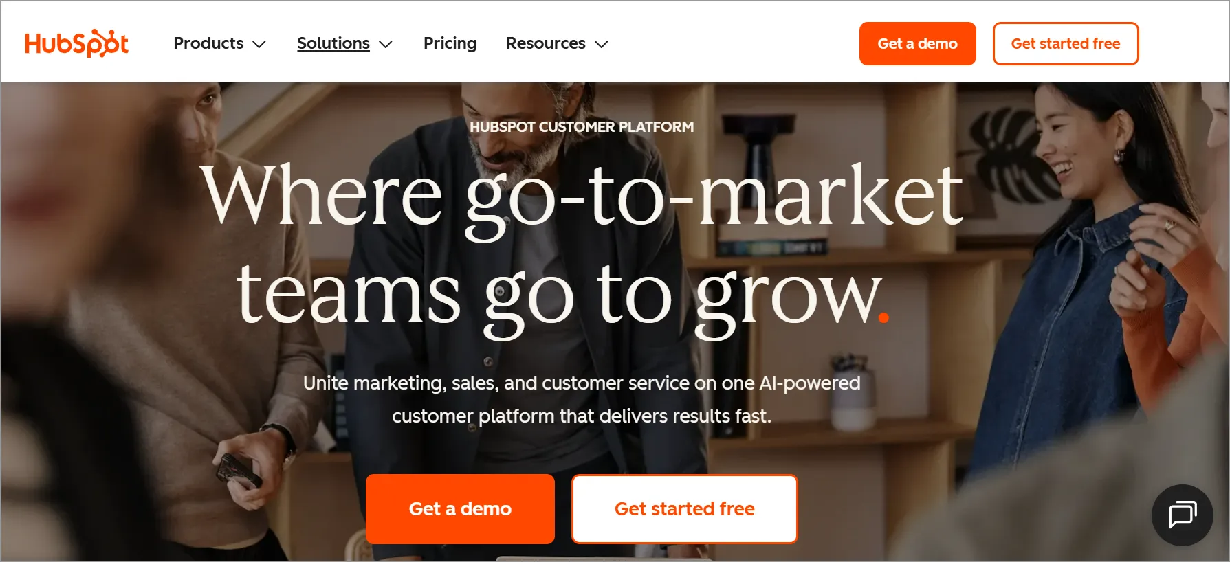HubSpot Home Page