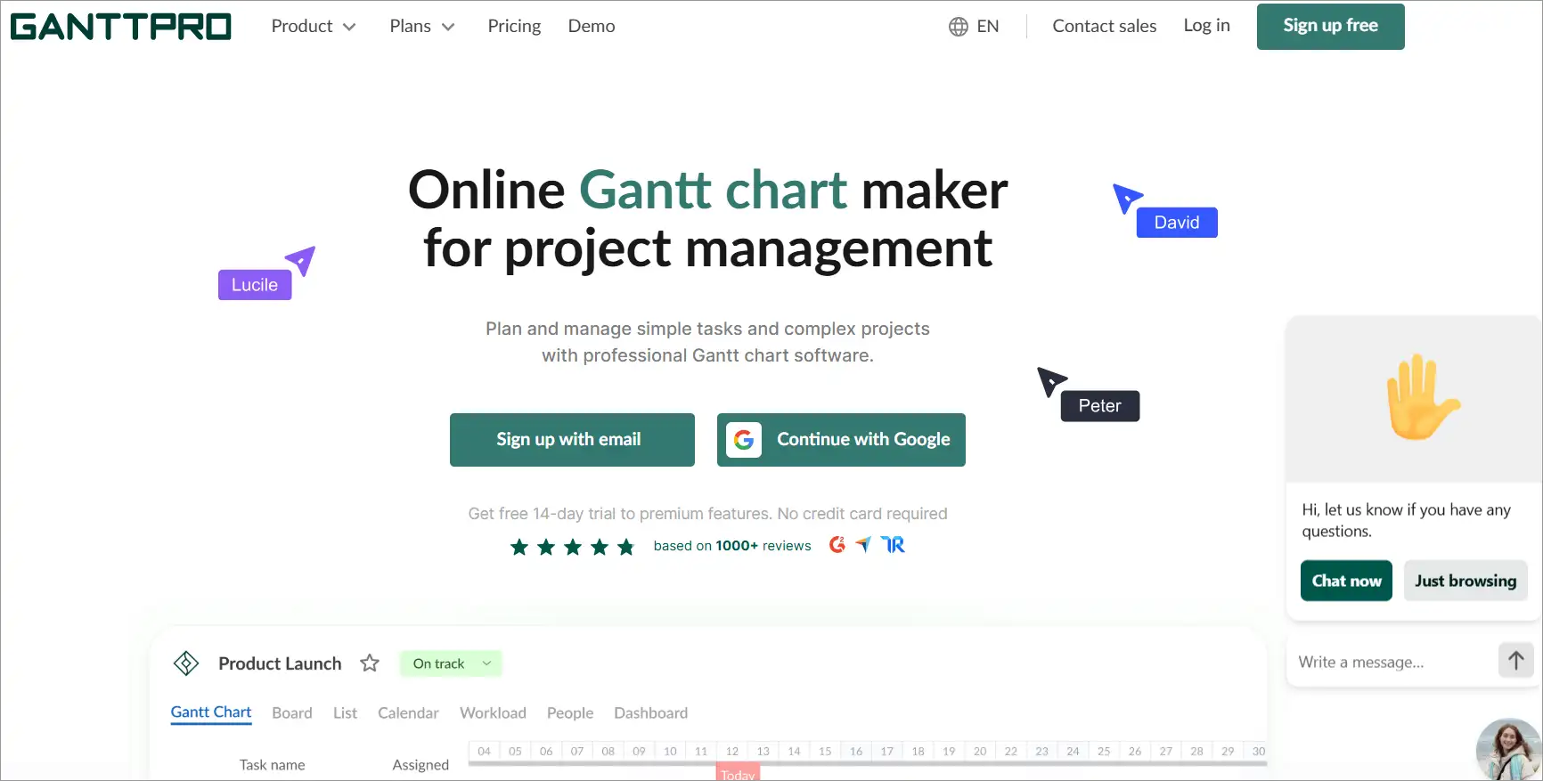 Online Gantt chart maker for project management