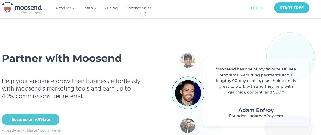 Moosend Affiliate Program