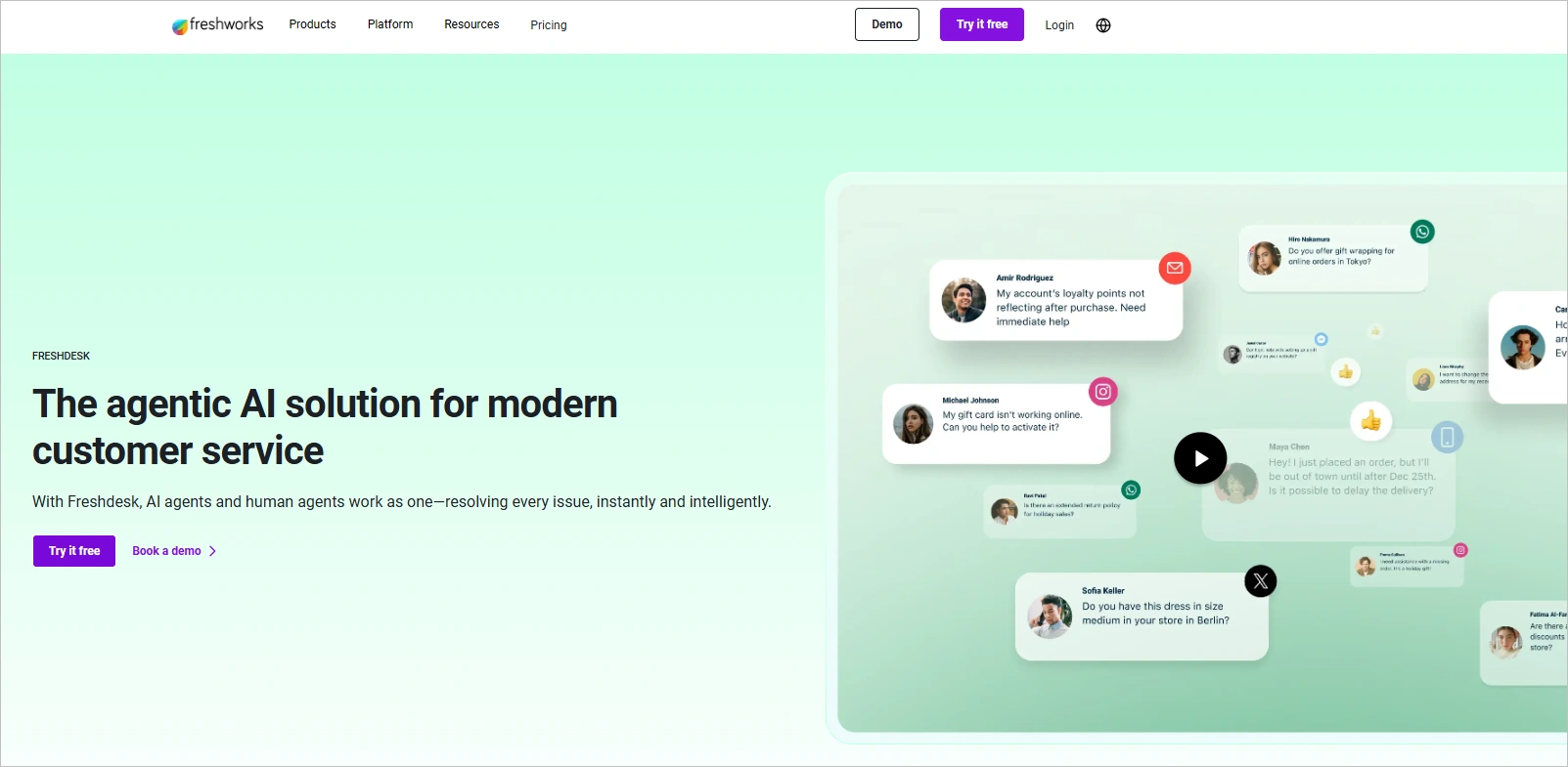 Freshdesk customer self-service portal software