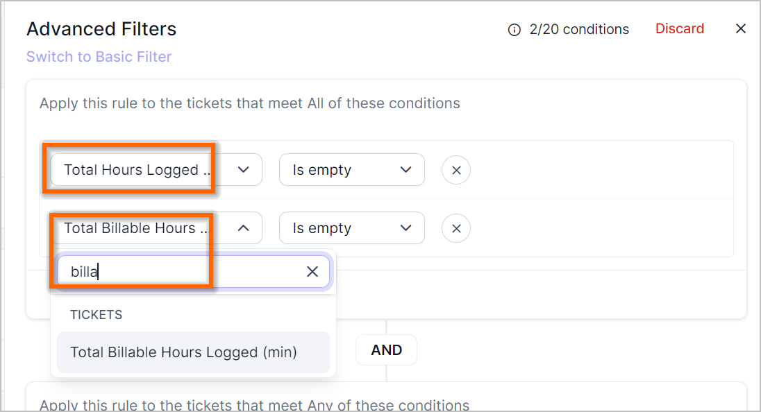 Ticket filter new feature update