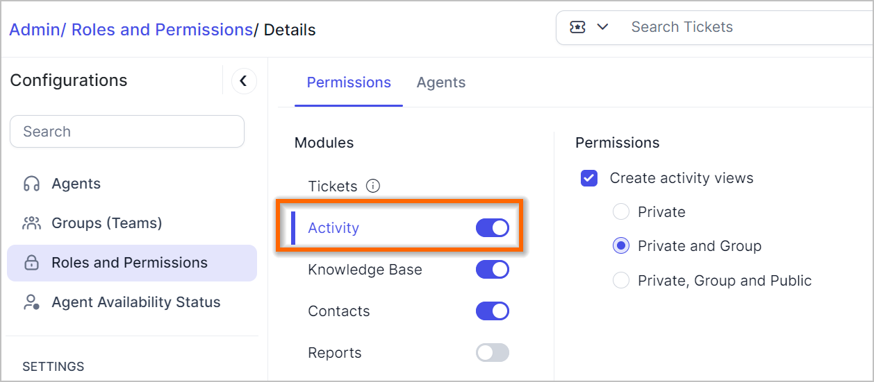 Turning off permissions for roles