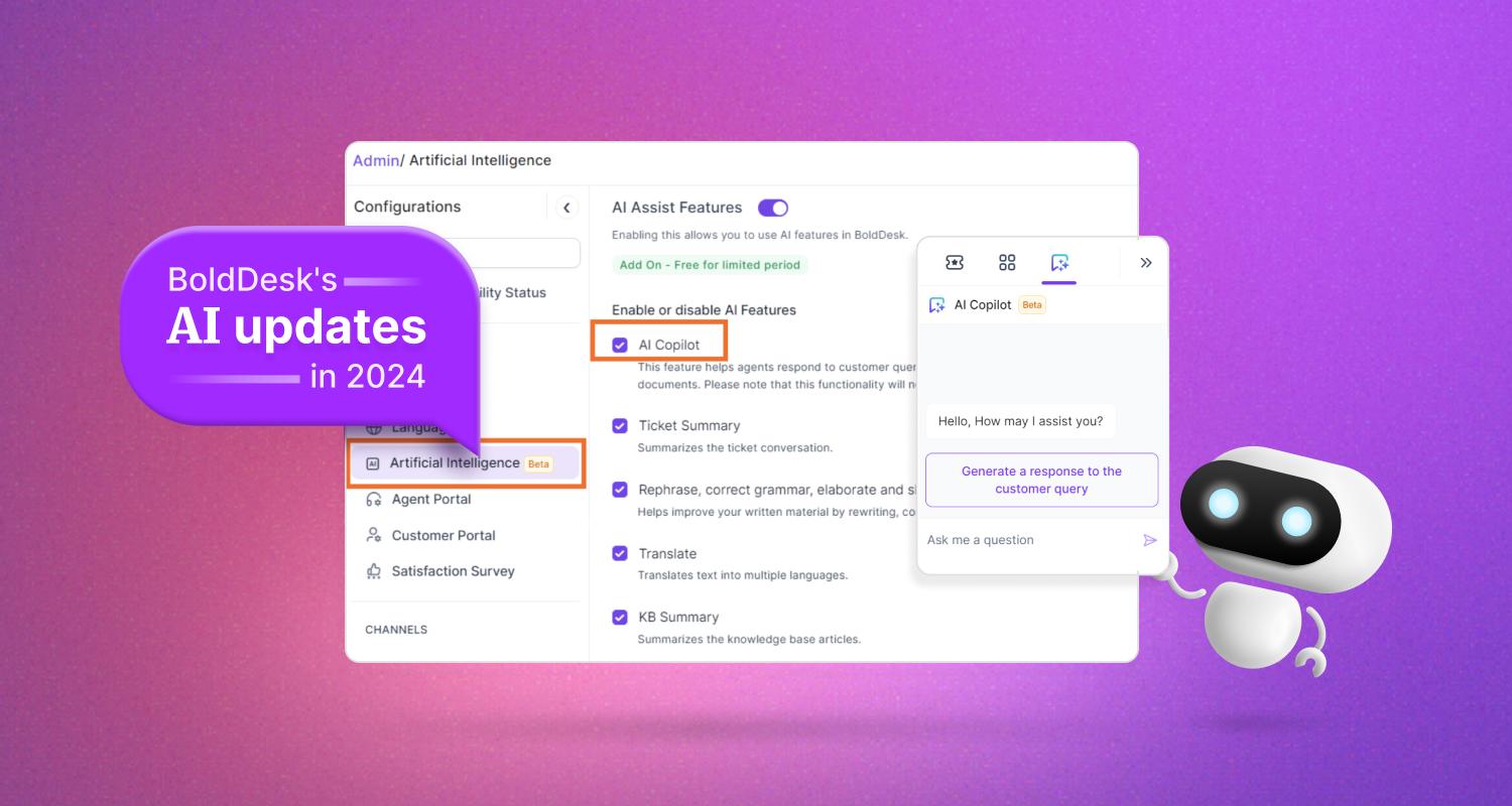 BoldDesk AI updates