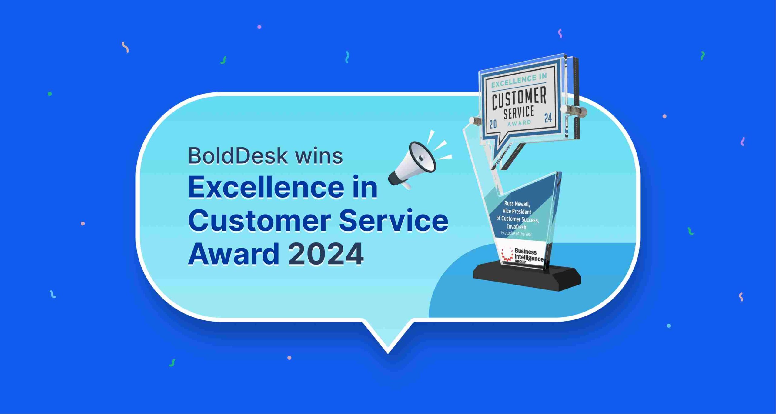 Excellence in customer service award