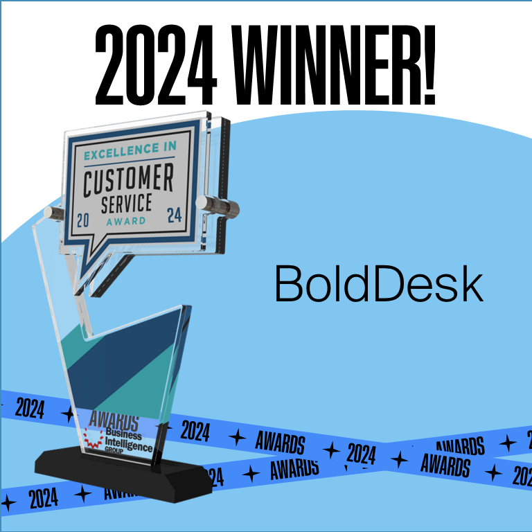 BoldDesk Wins 2024 Excellence in Customer Service Award