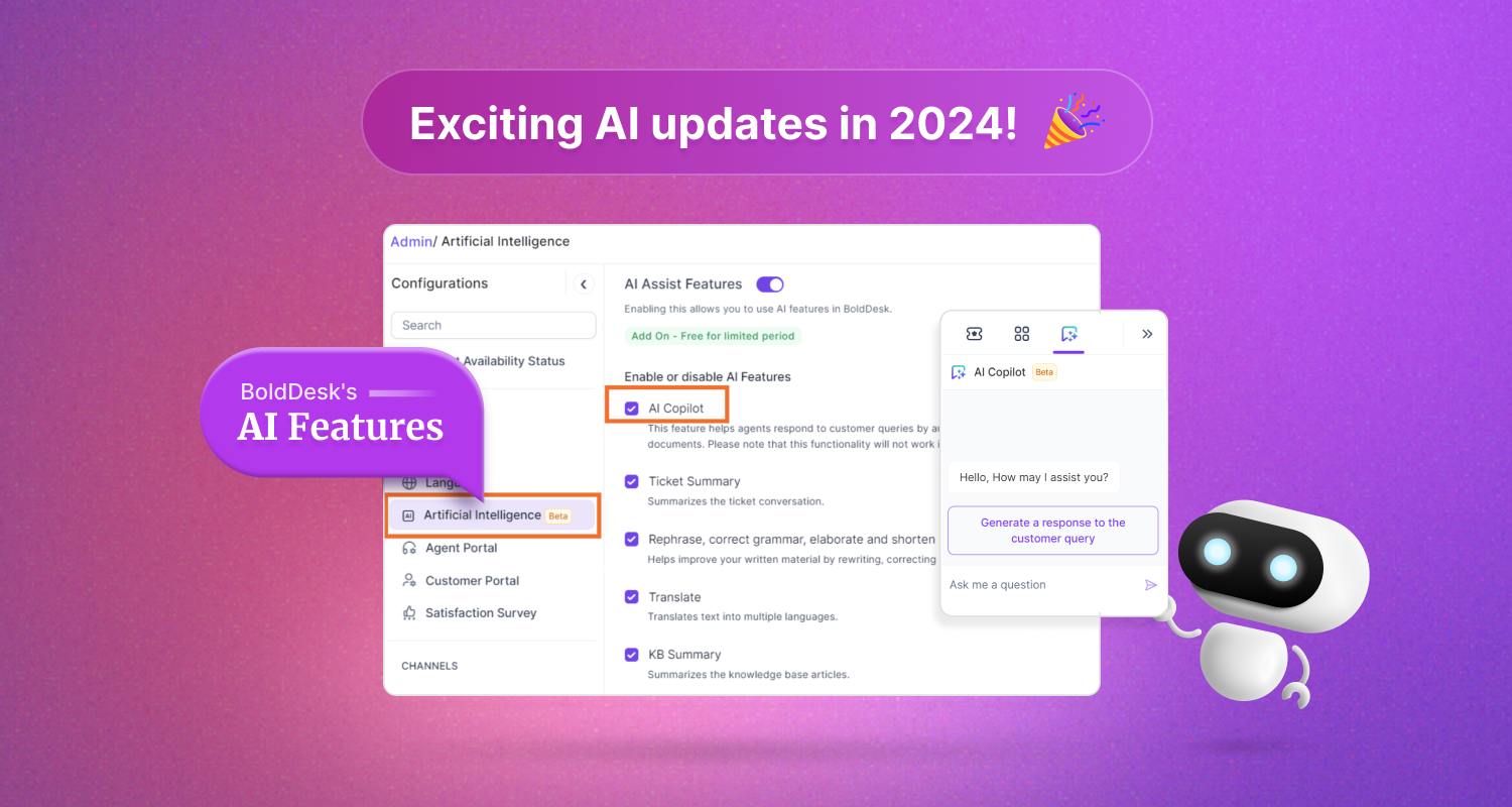 BoldDesk AI updates