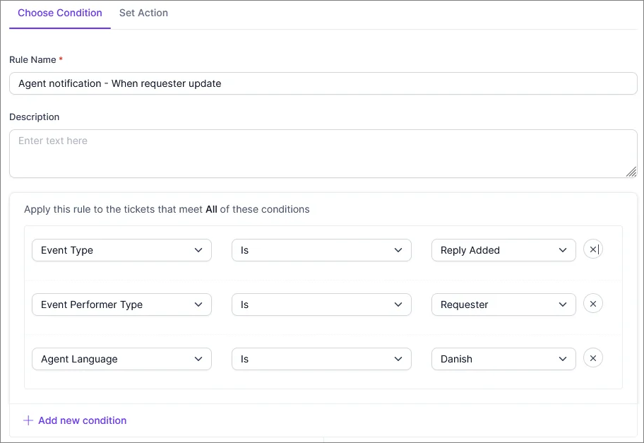Additional condition for specifying the language in automation triggers