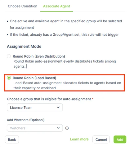 Work load auto assignment