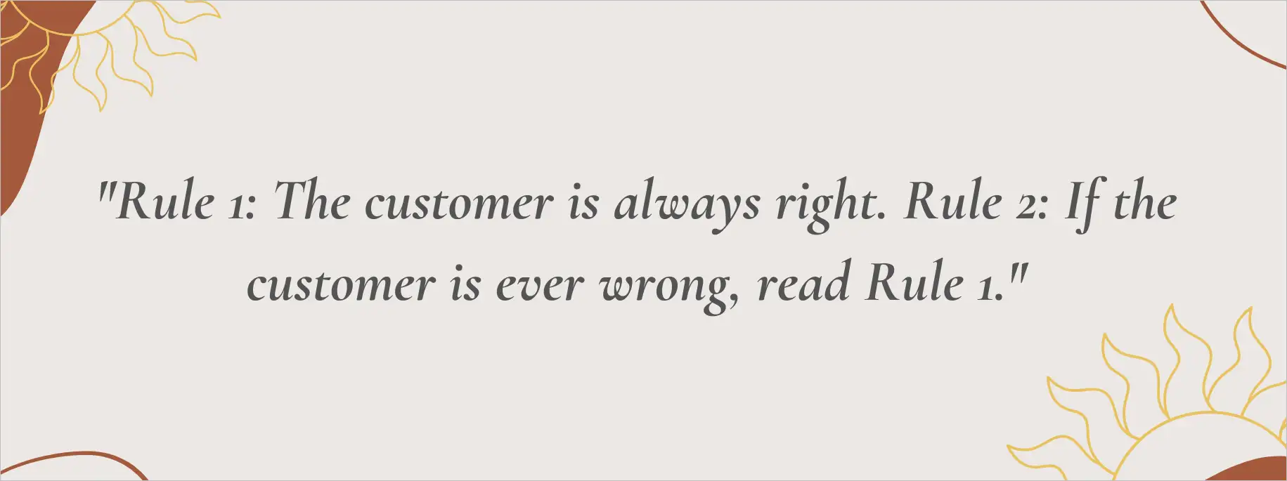 A funny quote for customer service