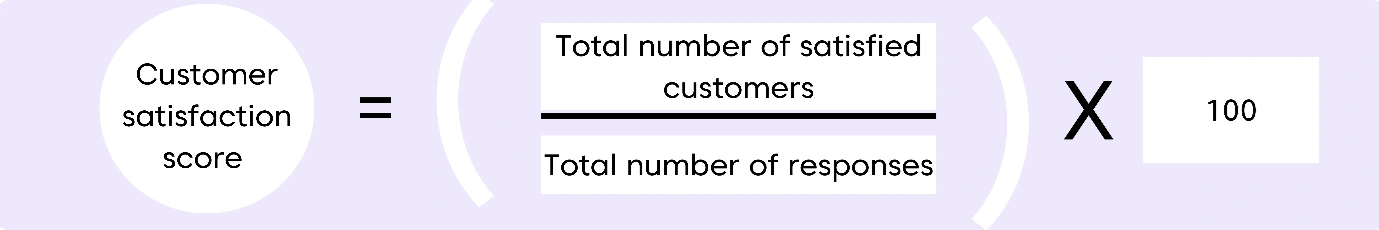 Formula for customer satisfaction score