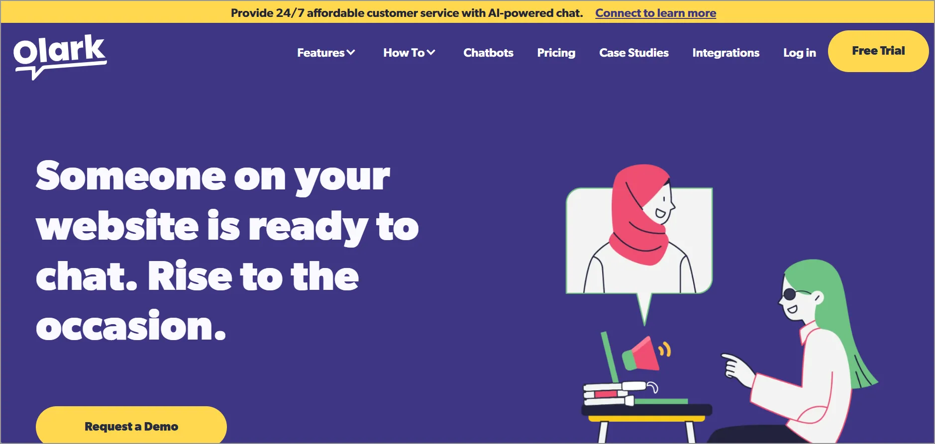 Olark's live chat software