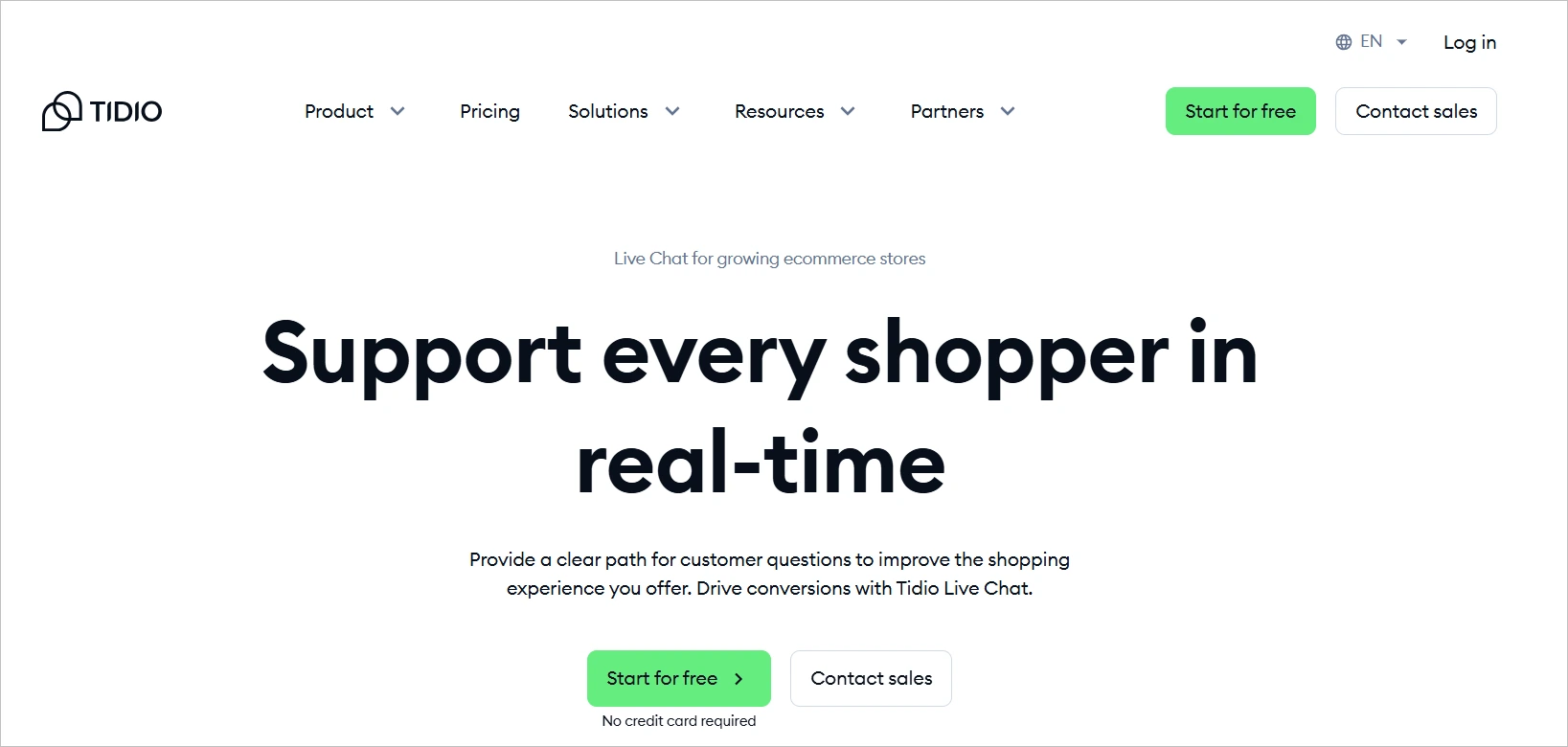 Tidio live chat software