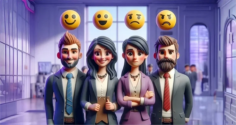 Illustration showing different types of customers.