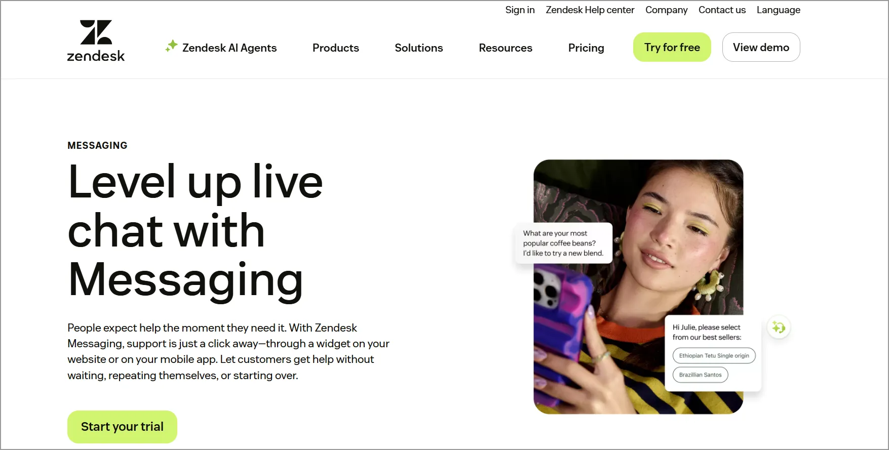Zendesk Live Chat Software