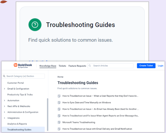 Troubleshooting guide