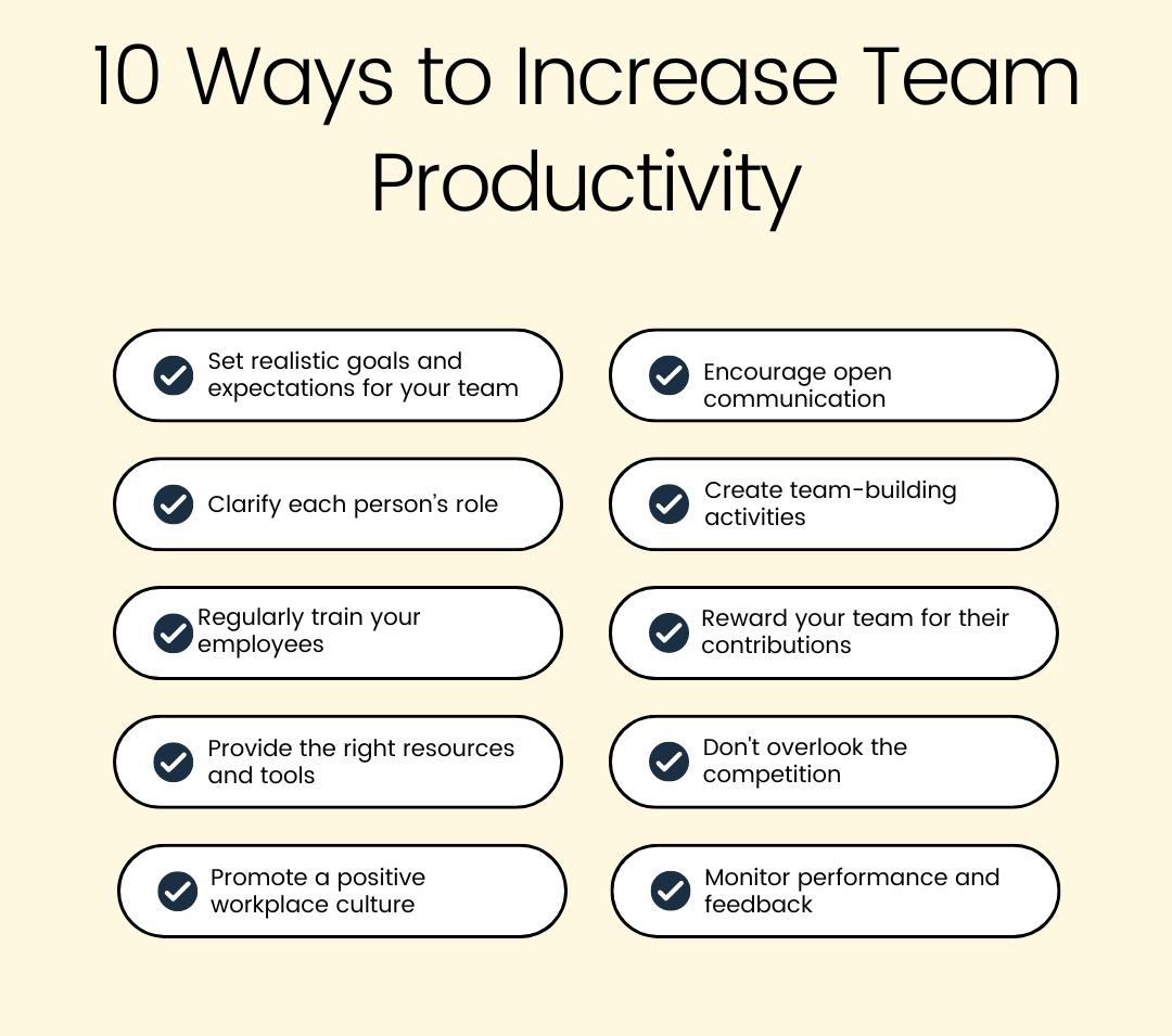 Ways to improve team productivity