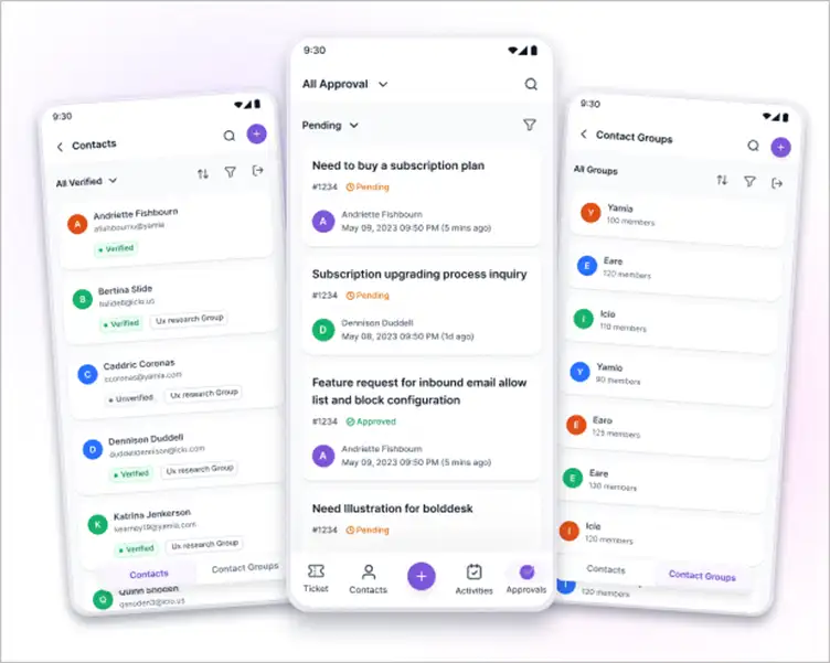 Enhancements in the Design of the Contact and Approval Module