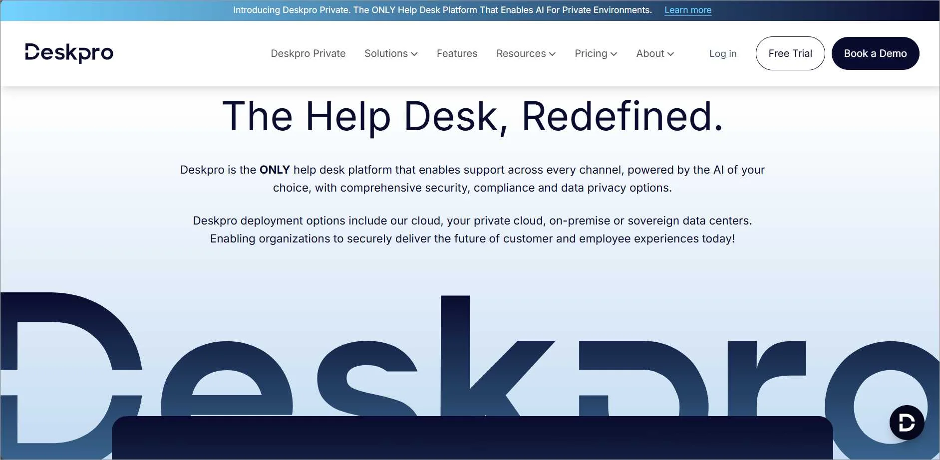 Deskpro help desk software positioned as a powerful LiveAgent alternative for customer support teams