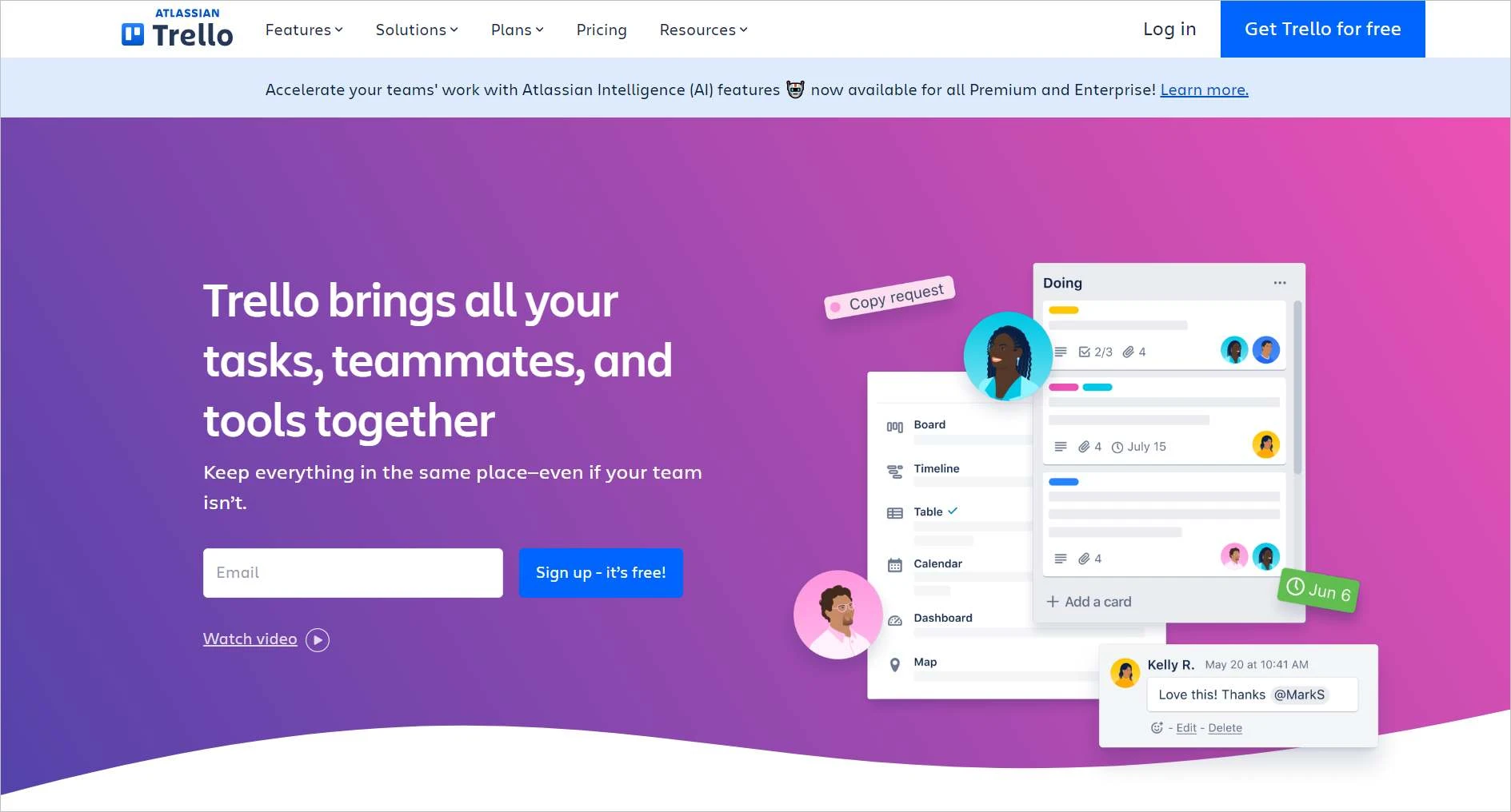 Trello project management app