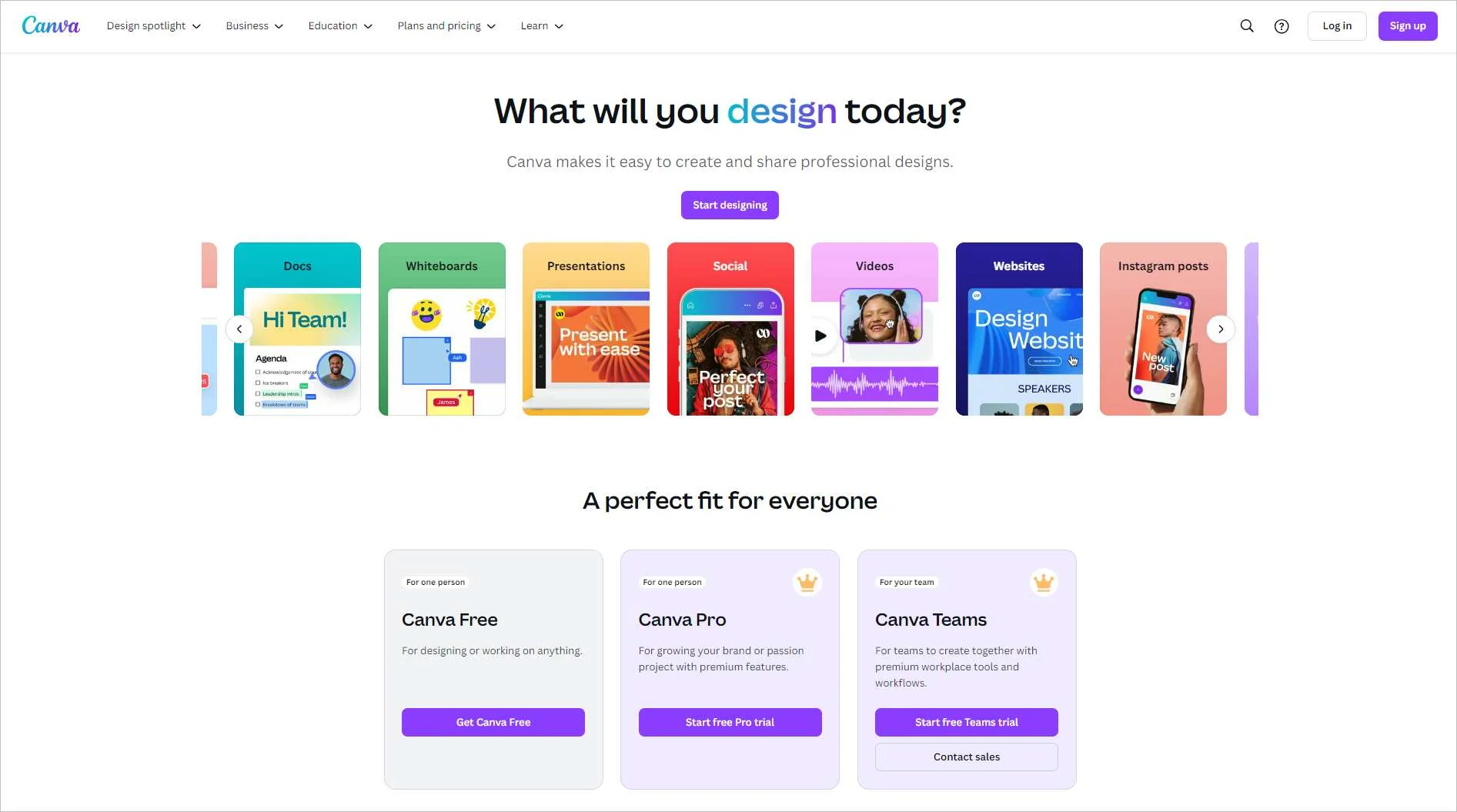 Canva for creating web and social media content