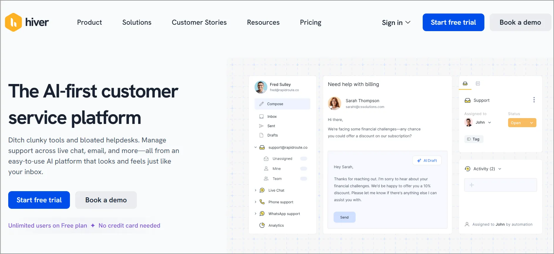 The AI-first customer service platform