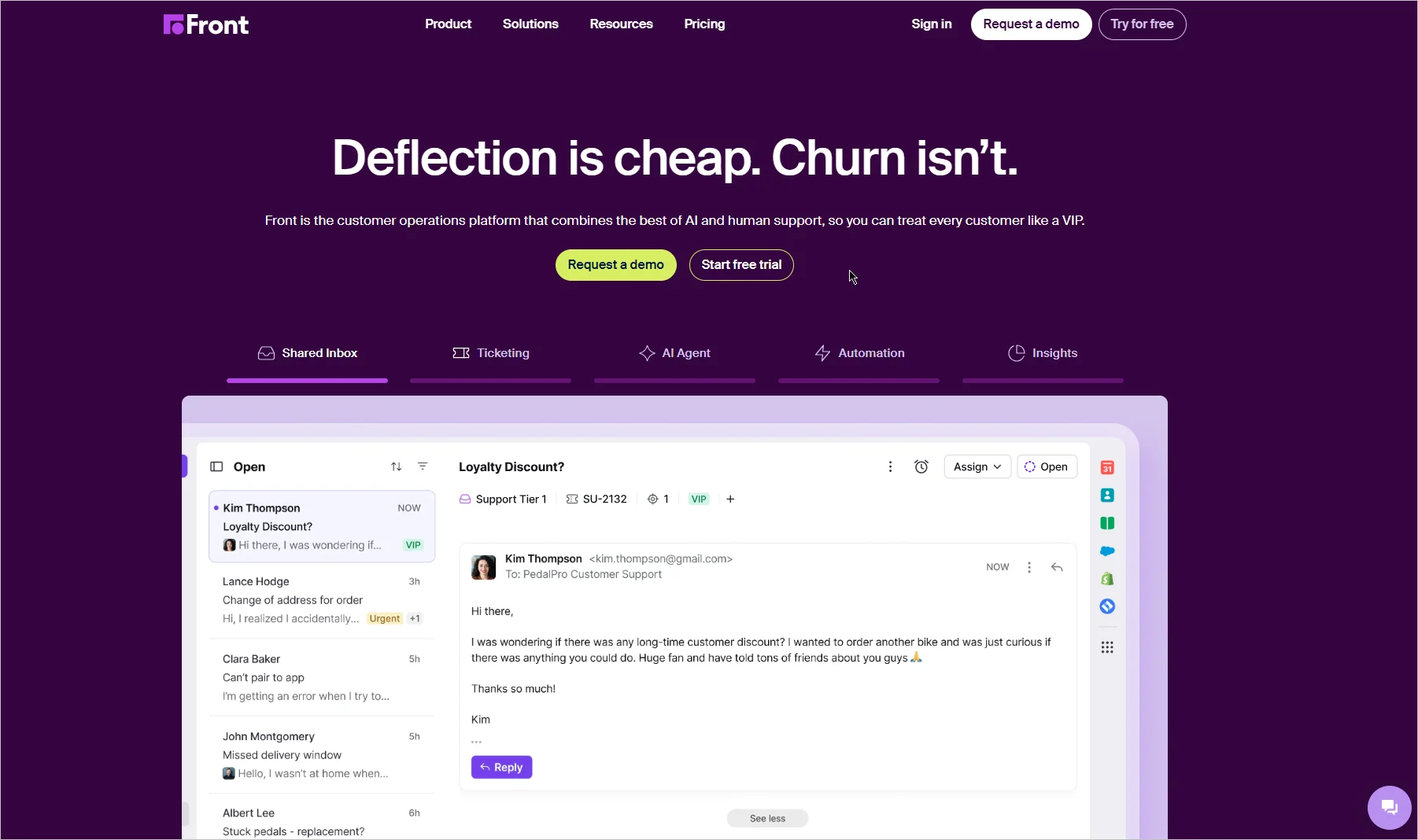 Image showing Front software user interface