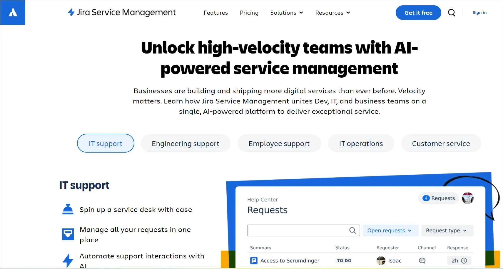 Jira Service Management Help Desk Software