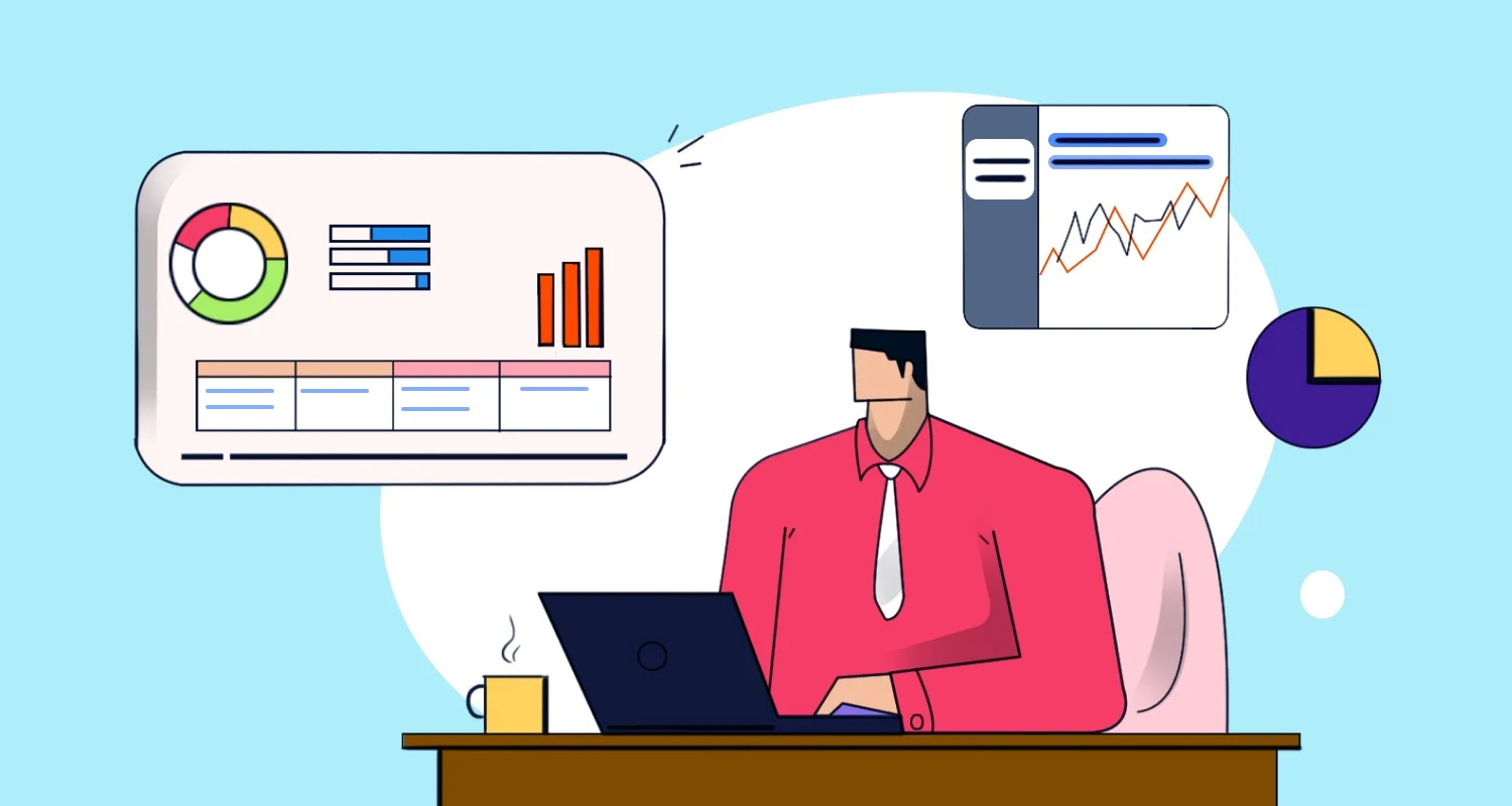 Customer service reporting metrics dashboard showing support performance, response trends, and data‑driven insights