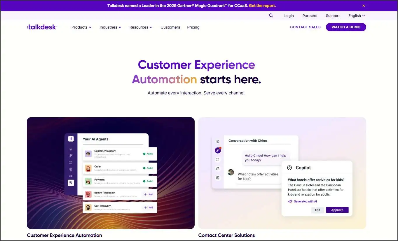 Talkdesk SaaS Help Desk Software