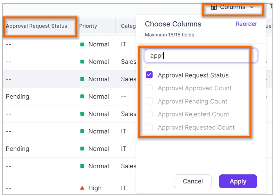 BoldDesk® in 2024: Filter for tickets pending approval