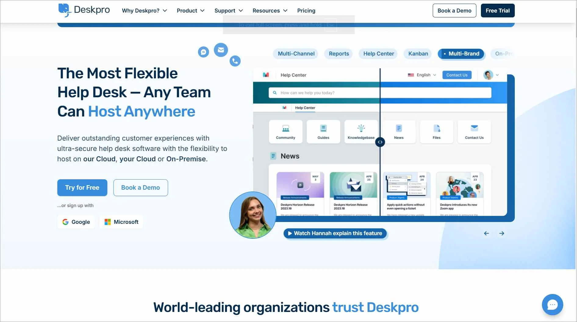 Deskpro's HR help desk