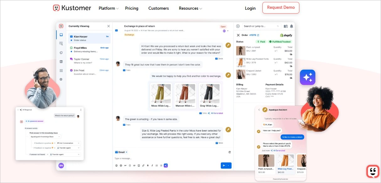 Kustomer AI-powered customer service platform