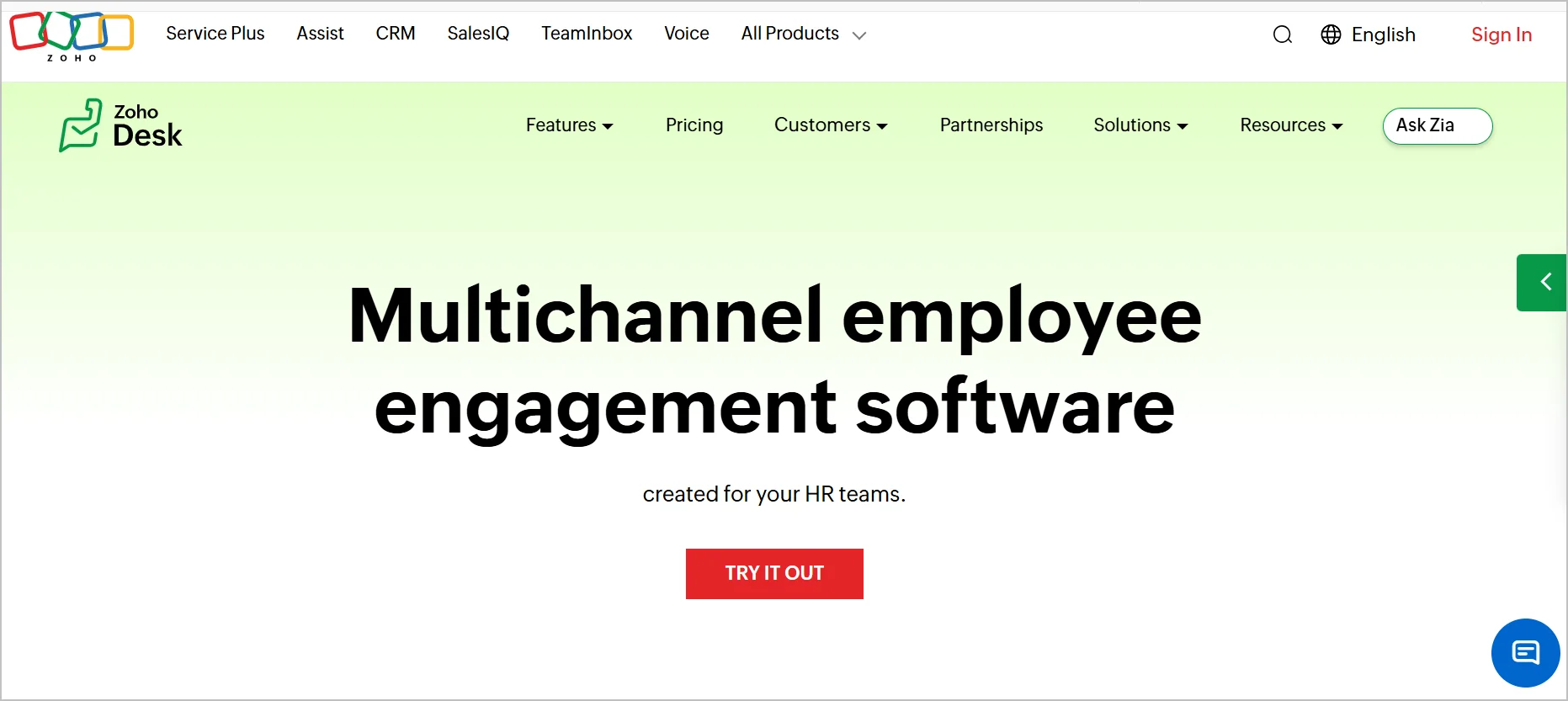 Zoho Desk help desk software