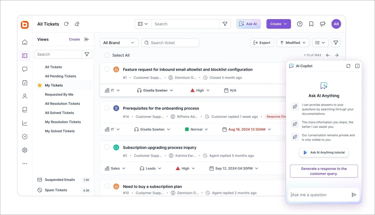 BoldDesk's HR help desk