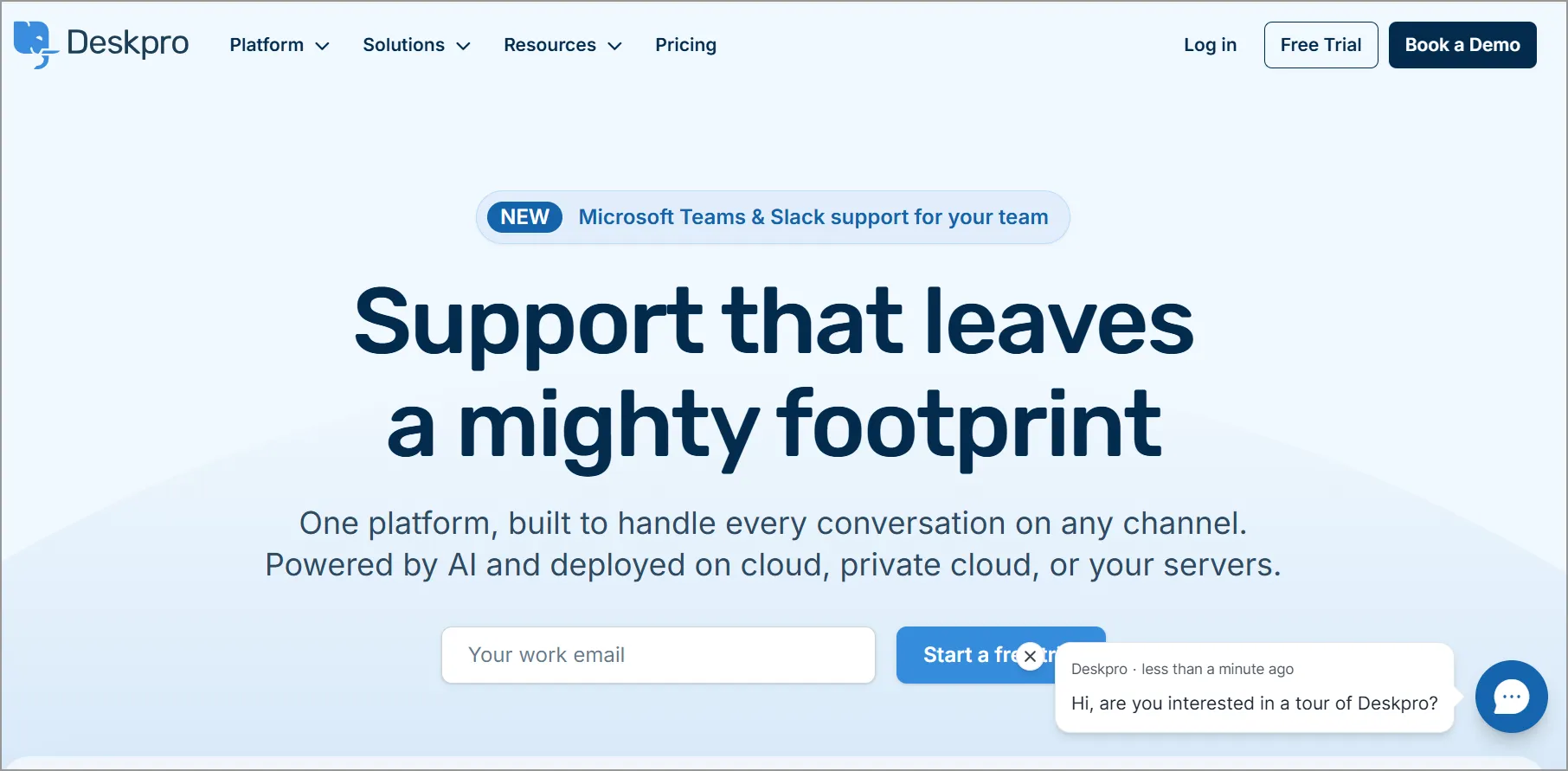 Deskpro home page