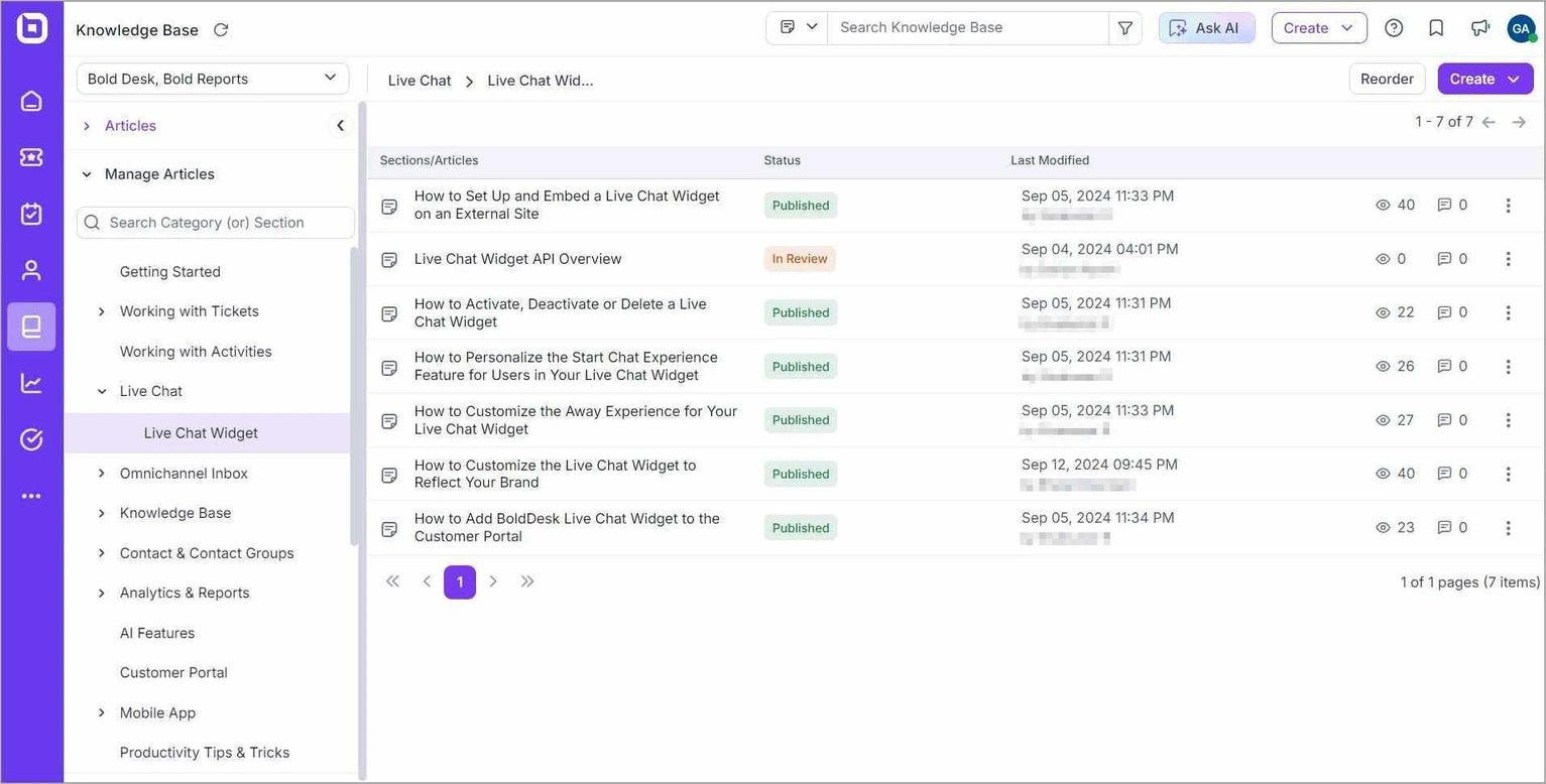 BoldDesk's Knowledge Base