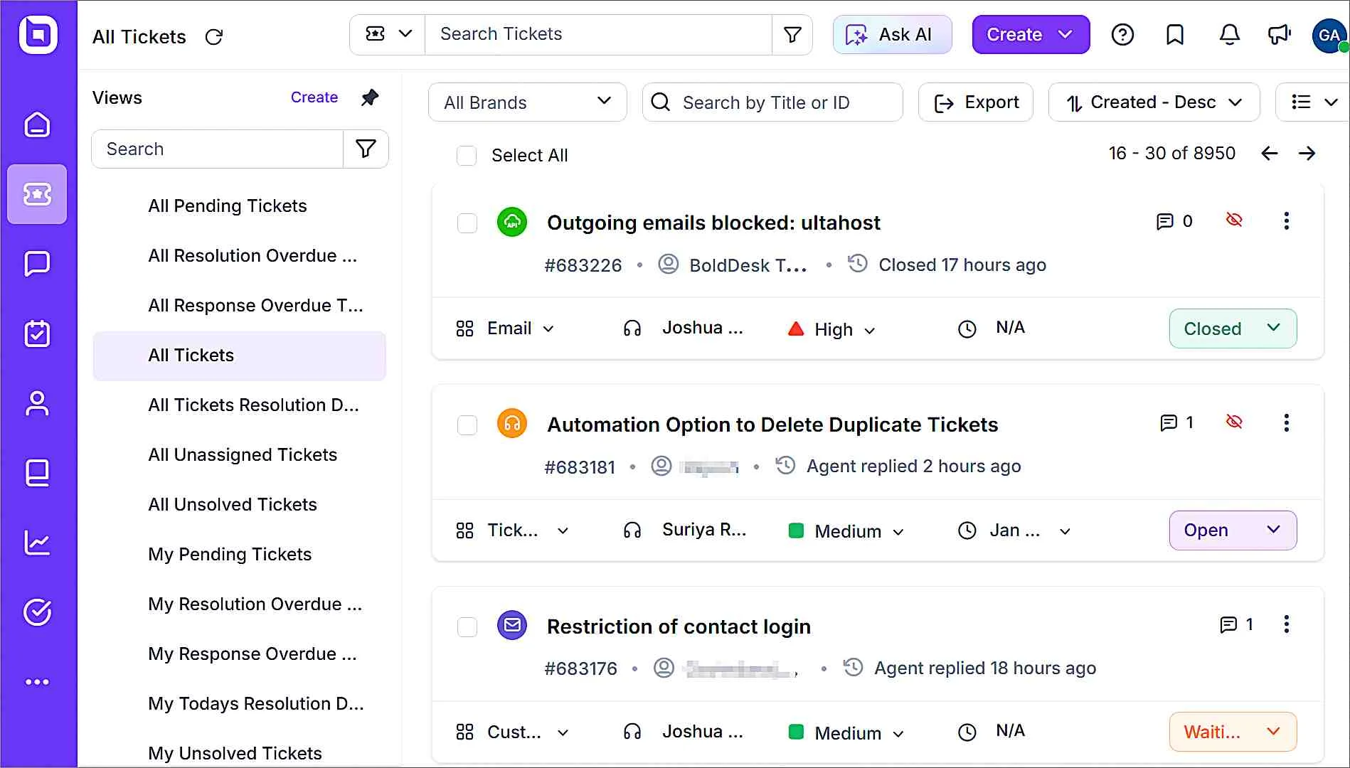 BoldDesk’s Ticketing System Overview