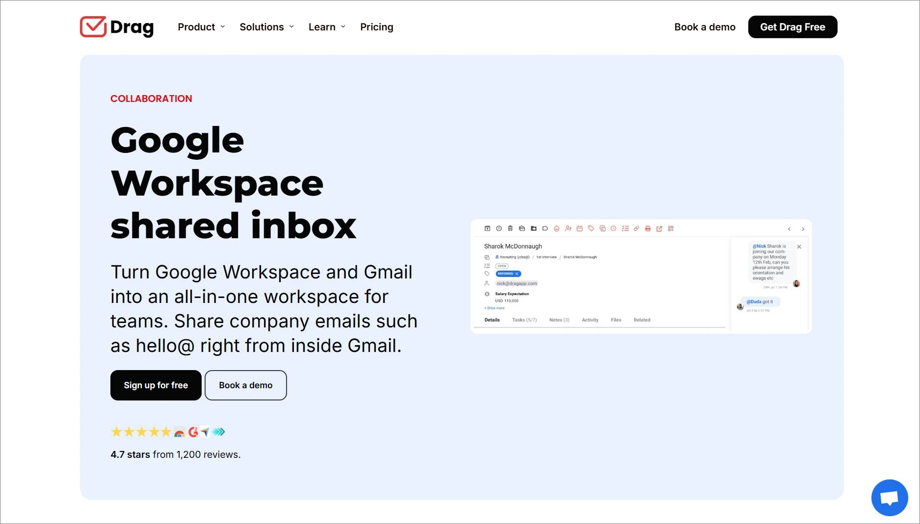 Drag Shared Inbox Software