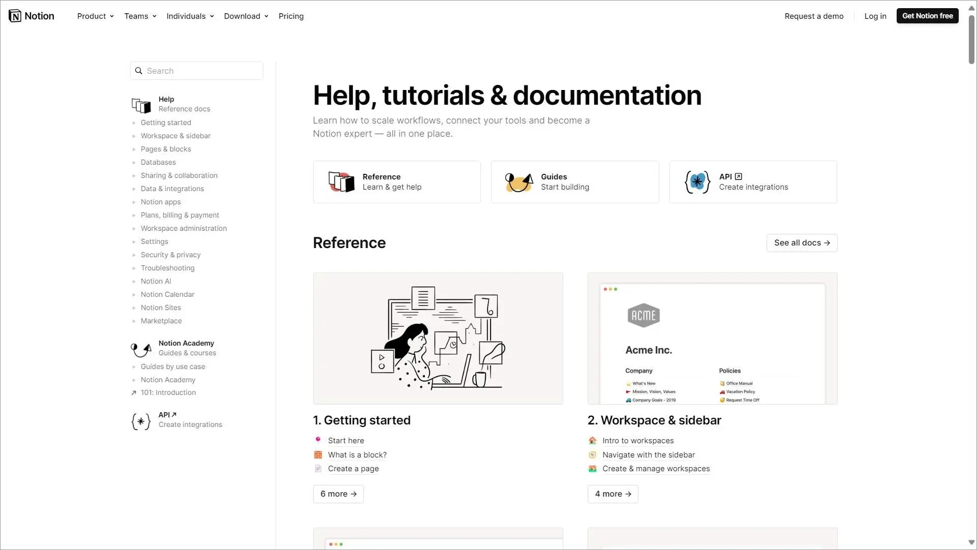 Notion knowledge base example