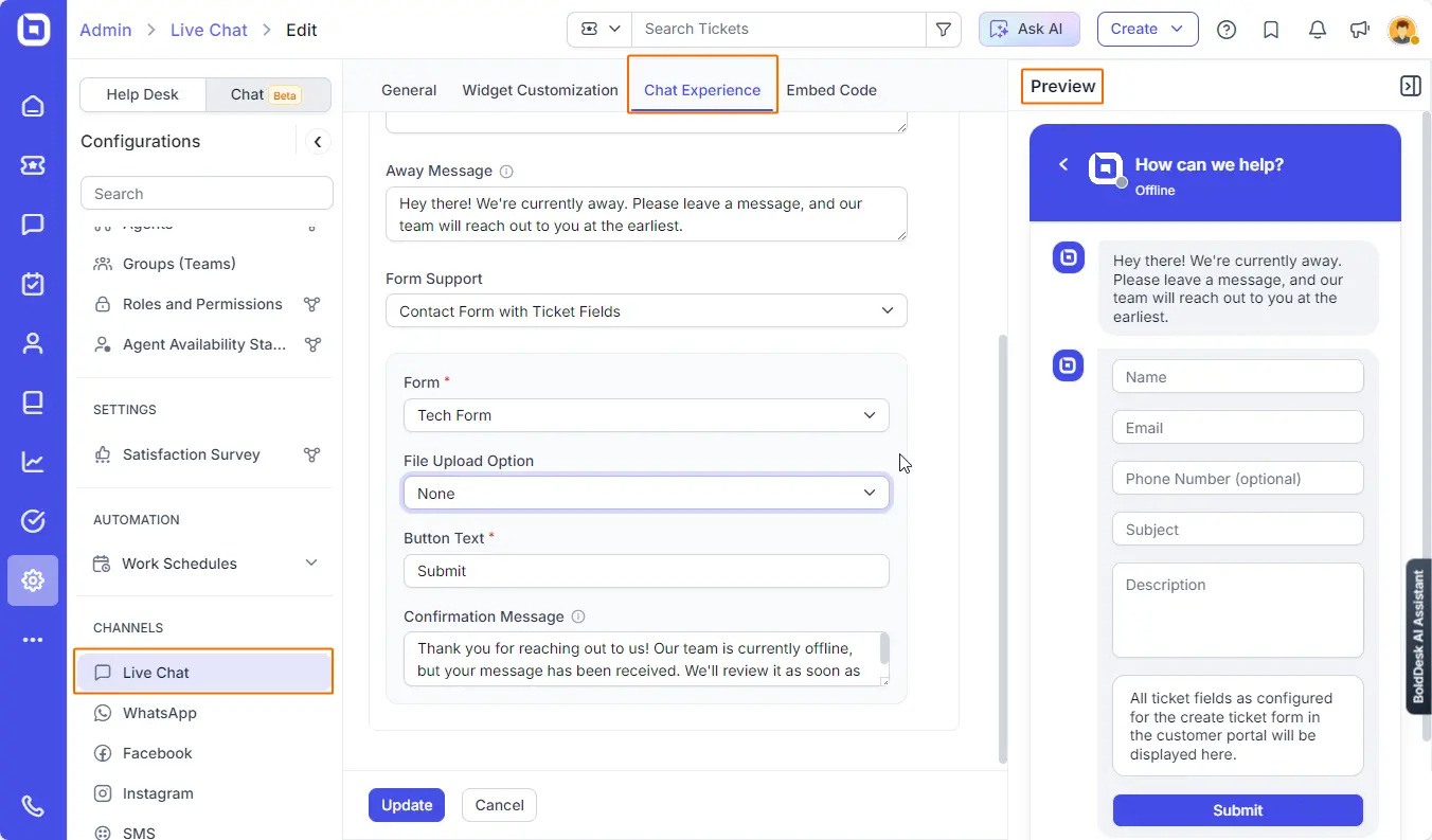 Custom Offline-form support