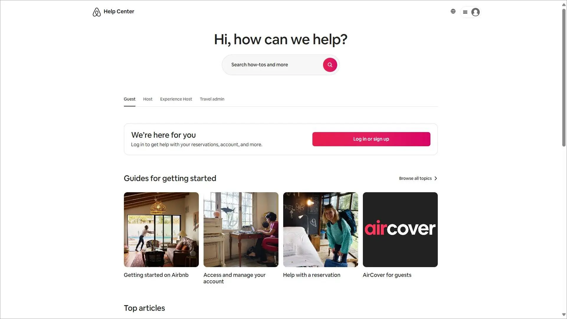Airbnb knowledge base example