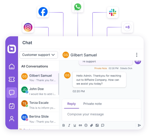 BoldDesk Omnichannel Support