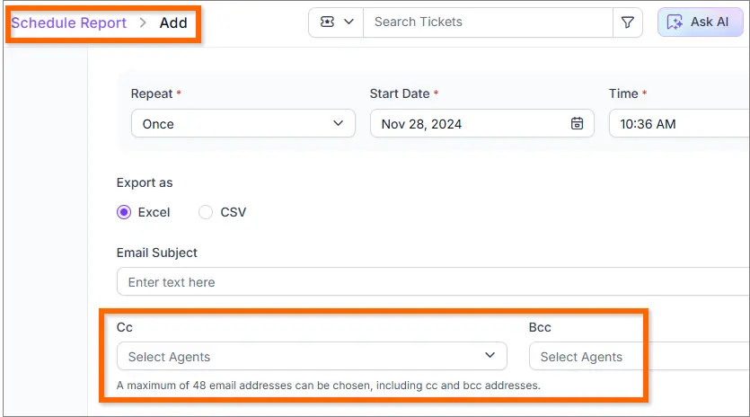 Improvements in Schedule Report