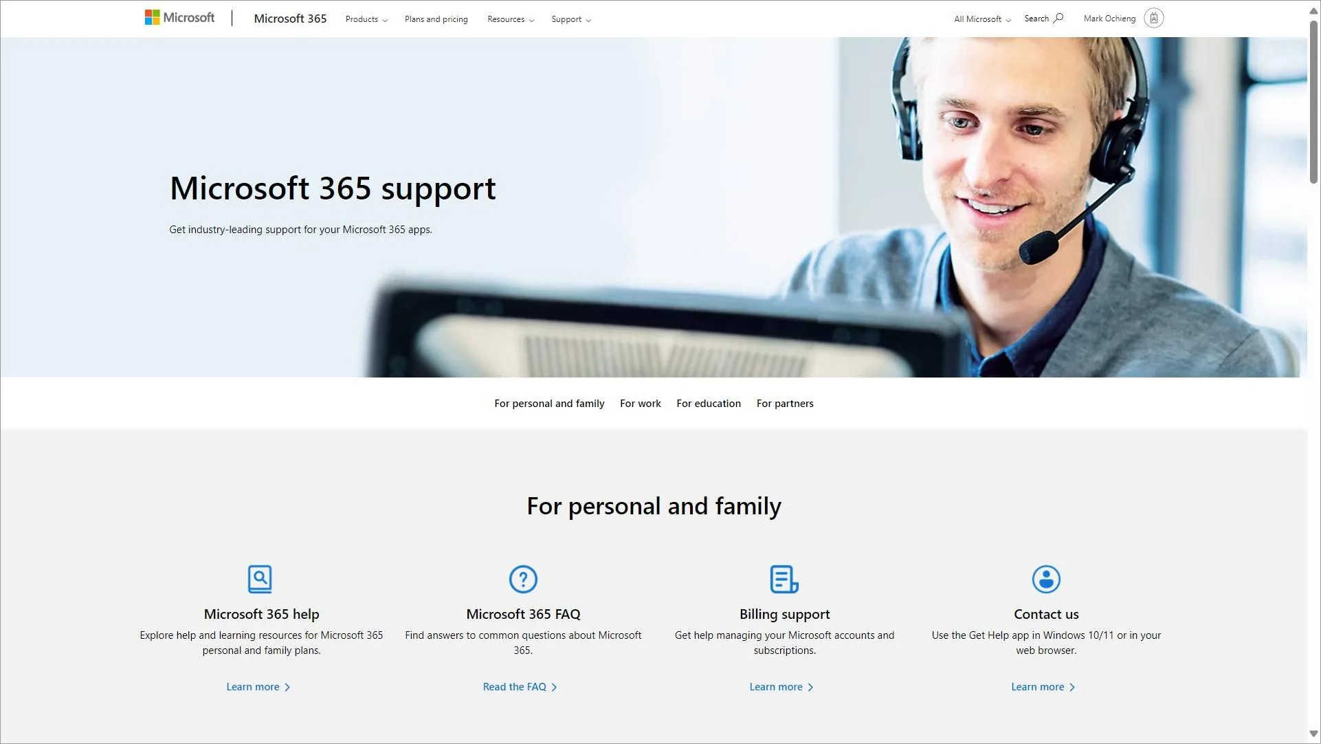 Microsoft 365 knowledge base example