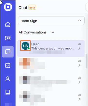 Live User availability status 